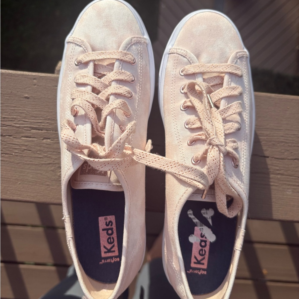 Keds Light Pink Lace-Up Sneakers